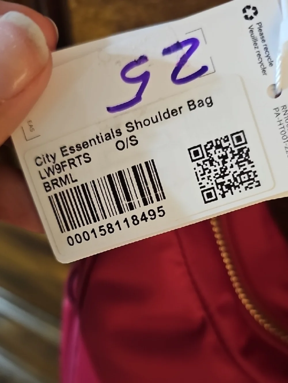 Lululemon City Essentials Shoulder Bag! Nwts, BRML! Gold Hardware, 4L